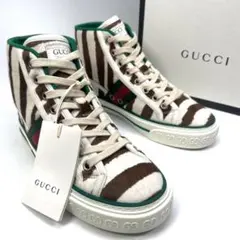 GUCCI グッチ　ハイカットスニーカー　テニス　ハラコ