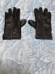 【良品】【送料最安360円】 ATTACHMENT アタッチメント LEATHER GLOVE レザーグローブ 手袋 BLACK ブラック 黒色 即決早い者勝ち