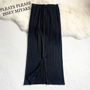 3点送料無料☆PLEATS PLEASE ISSEY MIYAKE　プリーツプリーズ　イッセイミヤケ　フロント　ジップ　ロングスカート　１