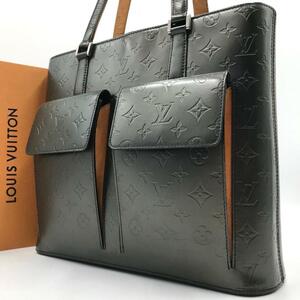 美品●ルイヴィトン LOUIS VUITTON モノグラムマット ウィルウッド メンズ ビジネス A4収納可 ハンドバッグ トート ショルダー ブラック 黒