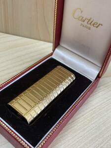 （742）Cartier カルティエ ガスライター 喫煙具 ゴールドカラー 箱付 