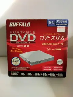 【ジャンク品】BUFFALO ポータブルDVD DVSM-PC582U2-WH