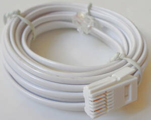 新古品 電話線延長ケーブル British Telecom to RJ11, 20FT Modem Extension Cable