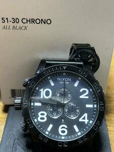 ニクソンNIXON 腕時計 51-30 CHRONO: ALL BLACK A083-001-00 クロノグラフ