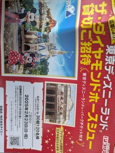 レシート懸賞応募●東京ディズニーランドザ・ダイヤモンドホースシュー貸切　4名様分当たるレシート１口