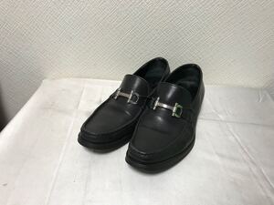 本物サルヴァトーレフェラガモSalvatoreFerragamoガンチー二金具本革レザーローファー靴くつビジネスメンズビジネススーツ黒イタリア製