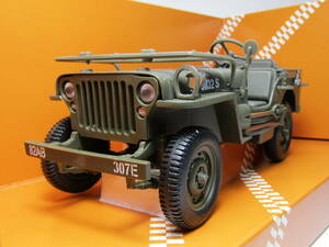 JEEP WILLYS 1/18 MB US ARMY ミリタリー 軍用車両 ４WD オフロード アーミーグリーン アーミースター ロゴ 米軍 ジープ 軍用 UT製 未展示