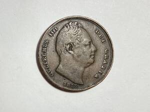 １円スタート! ・1835イギリス 1ファージング銅貨 ウィリアム4世 ・アンティーク コイン