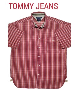 【美品】TOMMY JEANS(トミージーンズ)メンズ半袖シャツ XL