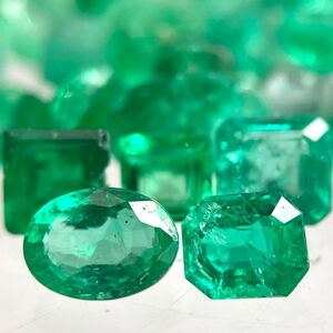 1円〜!!小粒!!〔天然エメラルドおまとめ22.5ct〕j 約4.5g ルース 裸石 宝石 ジュエリー jewelry emerald ベリル w3め7