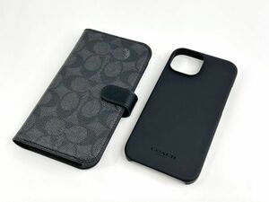 iPhone15 ケース　COACH　コーチ　Folio Case ブックタイプケース　中古品