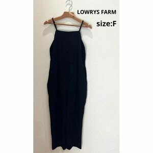 ローリーズファーム LOWRYS FARM サロペット ブラック F レディース