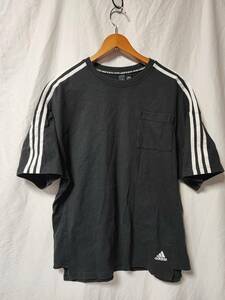 adidas 半袖 Tシャツ トップス 黒 メンズ L