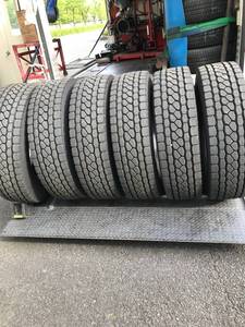 引取可！6本　275/80R22.5　バリ山　ブリヂストン　BS　M801　エコピア　約13ｍｍ　275-80-22.5　275/80/22.5