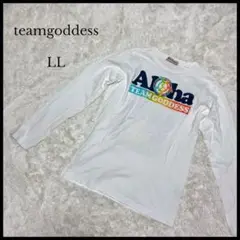 【teamgoddess】チームゴッデス 長袖Tシャツ 白 LL サーフボード