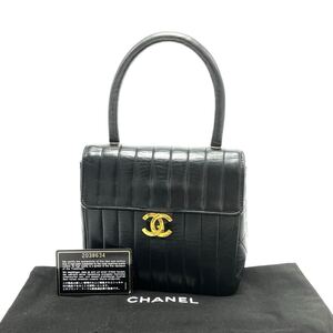 1円 美品 CHANEL シャネル マトラッセ マドモアゼル ココマーク ラムスキン ハンド バッグ dD0313N