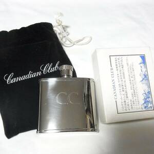 美品 Canadian Club 英国製 2oz スキットル◎カナディアンクラブ MADE IN ENGLAND◎ほぼ未使用◎オールド品◎送料無料