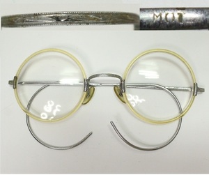 金具に彫入 丸眼鏡 まる眼鏡 レターパックプラス可 1227R17r