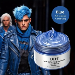 秋のSPLASH-FRUITs19チーム■おしゃれヘアカラーワックスBlue ハロウィーンパーティーコスプレヘアカラークリームStyling Hair wax120ｇ