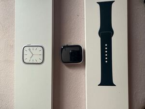 Apple Watch Series 7（　GPS + Cellular ）45mm アップルウォッチ　シルバー　ステンレス　スチール　ミッドナイト　スポーツバンド　