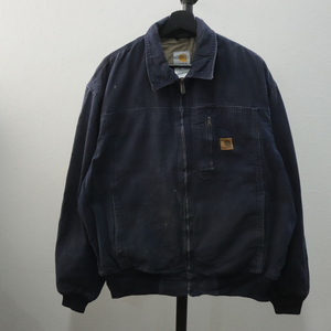 Q80 2007年製ビンテージ カーハート Carhartt ダックジャケット■00s 表記Lサイズ ネイビー 紺 DNY アメカジ ストリート 古着 古着卸 激安