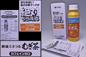 伊藤園 ★ 健康ミネラルむぎ茶 ステンレスマイボトル ★ 箱付 説明書 ★ むぎ茶カラー ★ 非売品 ★