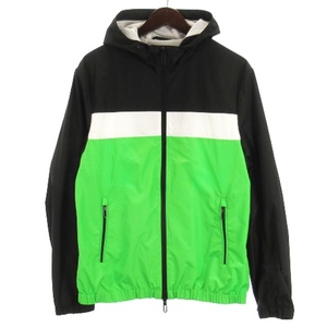 エンポリオアルマーニ EMPORIO ARMANI Jacket Hoodie Shell Logo Back ナイロン ジャケット フーディ ジップアップ 3H1BC2 1NSFZ 46 ブラッ