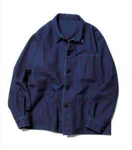 定価 ¥42,900【美品】SOPHNET インディゴ 藍染 ワークジャケット WASHED 紺 ソフネット soph FCRB 　＃ visvim Nike ACG Carhartt 