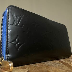 1円美品 LOUIS VUITTON ルイヴィトン ヴェルニ　モノグラム 正規品 財布 ブラック　黒　ラウンドファスナー ジッピーウォレット ca3014