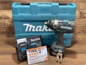 011◎おすすめ商品◎makita マキタ 40V充電式インパクトレンチ TW001GRDX ※充電回数82回バッテリ×1 充電器付属 通電のみ確認