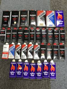 0907.40 ZIPPO オイル ジッポ　35点まとめ　ライター オイル 355ml /133ml ライターオイル　ほとんど半分　中古