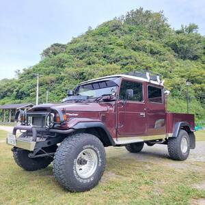 公認改造 実動 車検付 ランクル40 Wキャブ ピックアップトラック 激レア BJ41V改 2B ディーゼル 4速MT 3168cc トランスフォーマー 魔改造 