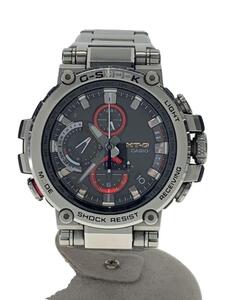 CASIO◆ソーラー腕時計・G-SHOCK/アナログ/GRY/SLV