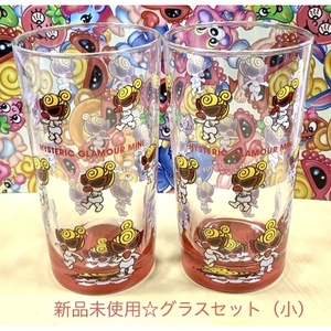 即決☆ヒスミニ☆正規品☆新品☆コップ☆2点セット☆赤☆小☆グラス☆食器☆ガラス☆ヒステリックミニ☆HYSTERICMINI