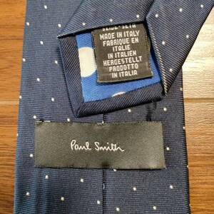 Paul Smith（ポールスミス）ネイビー点ドットネクタイ