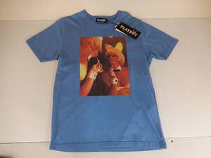 HYSTERIC GLAMOUR ×PLAYBOY　Tシャツ　サイズM　SAXE　BLUE　ヒステリックグラマー×プレイボーイ　タグ付き美品