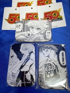 【3個セット】少年ジャンプ 50周年　缶バッジ スクエア缶　ハンターハンター　キルア　クラピカ　クロロ　HUNTER×HUNTER 　JUMP　50th