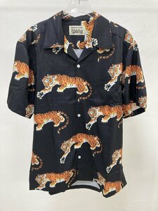 WACKO MARIA ワコマリア × TIM LEHI ティムリーハイ HAWAIIAN SHIRT タイガー 虎 ハワイアン 半袖 シャツ ブラック M 中古 TN 1