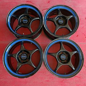 ENKEI Racing エンケイ レーシング 17×7.5JJ+32 PCD114.3-5穴　ハブ径約73mm アルミホイール4本セット