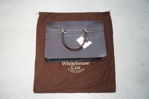 美品 正規 Whitehouse Cox ホワイトハウスコックス BRIFCASE BRIDLE L9892 ブライドル レザー ブリーフケース ビジネス バッグ 茶 1124O▲