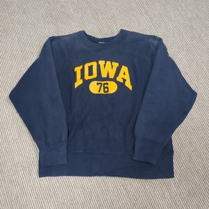 【L】80s USA製 チャンピオン リバースウィーブ スウェット IOWA Champion REVERSE WEAVE アイオワ トリコ ヴィンテージ 古着 90s