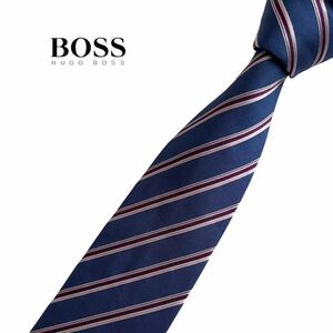 HUGO BOSS ネクタイ ナロータイ レジメンタル柄 ストライプ柄 ヒューゴボス USED 中古 m949