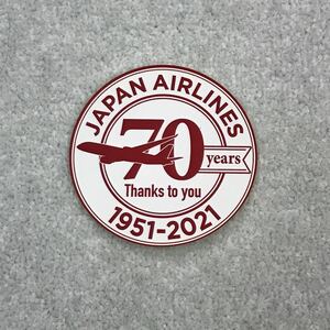 JAPAN AIRLINES 70周年 ・ステッカー　日本航空　記念　JAPAN AIRLINES AMABIE シール