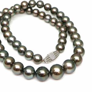 MIKIMOTO(ミキモト)高品質!◆K18 南洋黒蝶真珠ネックレス◆J 約37.6g 52.5cm 9.0-12.0mm珠 pearl パールjewelry necklaceジュエリーEB8/FA5