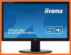 東ハ:未使用【iiyama】ProLite 液晶ディスプレイ E2083HSD 19.5型 PL2083H ① ブラック 1600×900 液晶モニター ★送料無料★ 