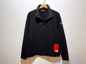 即決 新品 正規品 USA限定 The North Face ザ ノースフェイス US-L 袖ロゴ ストレッチ ソフトシェルジャケット BLACK