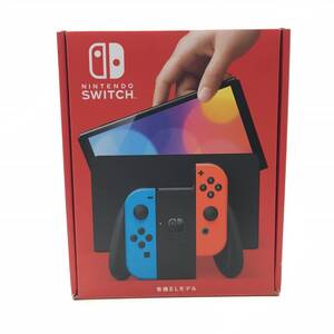 01w4608★1円~ Nintendo Switch本体 有機ELモデル Joy-Con(L)ネオンブルー/(R)ネオンレッド ニンテンドースイッチ 動作確認済み 中古品