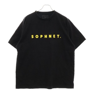 SOPHNET. ソフネット 22SS ロゴプリント 半袖 カットソー シャツ ブラック SOPH-220053