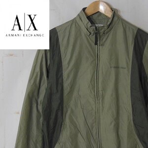 A/X アルマーニエクスチェンジARMANI EXCHANGE■ナイロンジャケット ジップアップ 裏メッシュ■S■カーキ系 ※NK4d02174