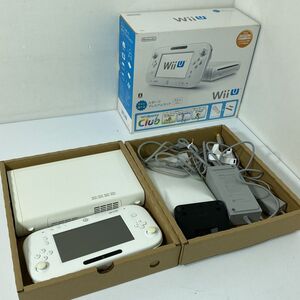 動作確認/初期化済み Nintendo WiiU 本体 WUP-101/WUP-010 32GB ホワイト 専用アダプター付き 箱付き AAL1030大5864/1129